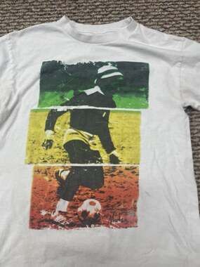Zion Bob Marley '77 Soccer Rasta Graphic White T-Shirt